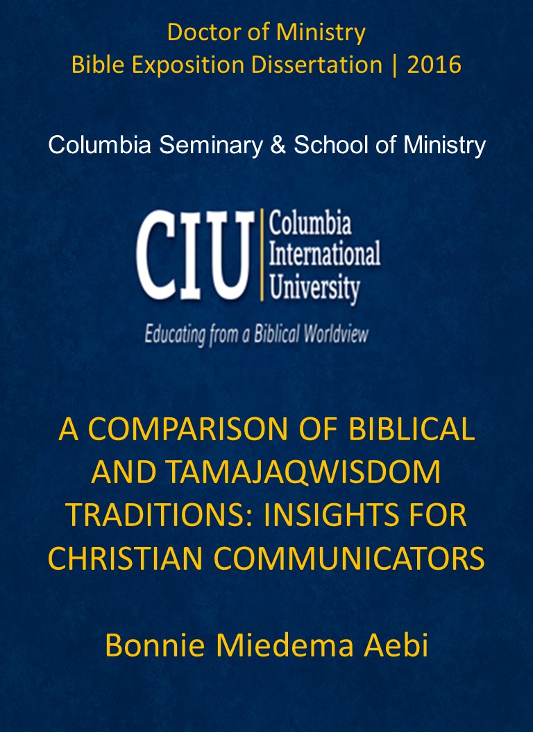 Cover image for A COMPARISON OF BIBLICAL AND TAMAJAQ WISDOM TRADITIONS: INSIGHTS FOR CHRISTIAN COMMUNICATORS